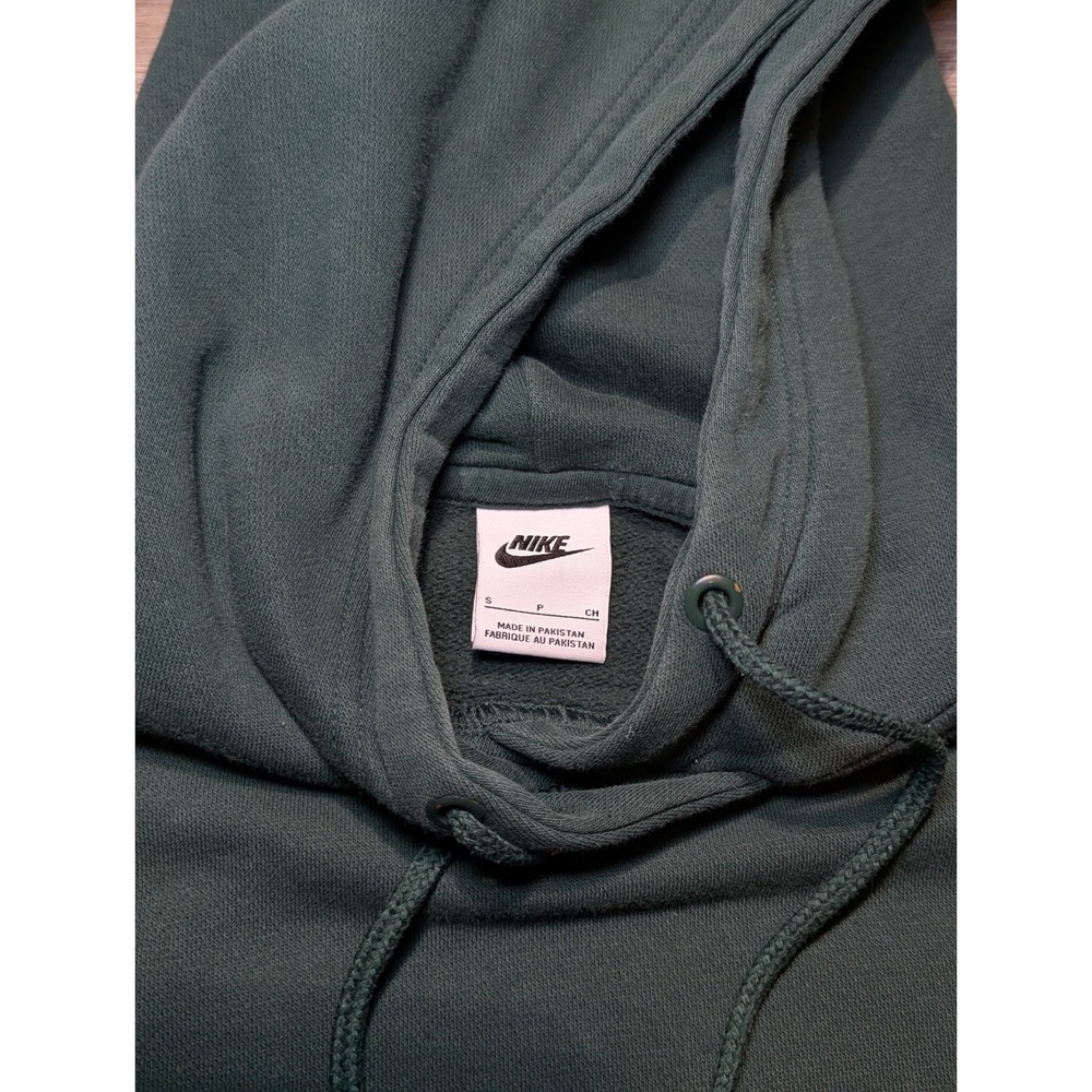 Nike S Green Pullover Hoodie Fleece Sweatshirt Small Swoosh - Picture 5 of 9